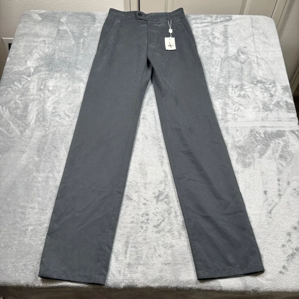 Armani Collezioni Mens Pants Trousers Soft Corduroy Dark Gray Slate 30x37 NWT